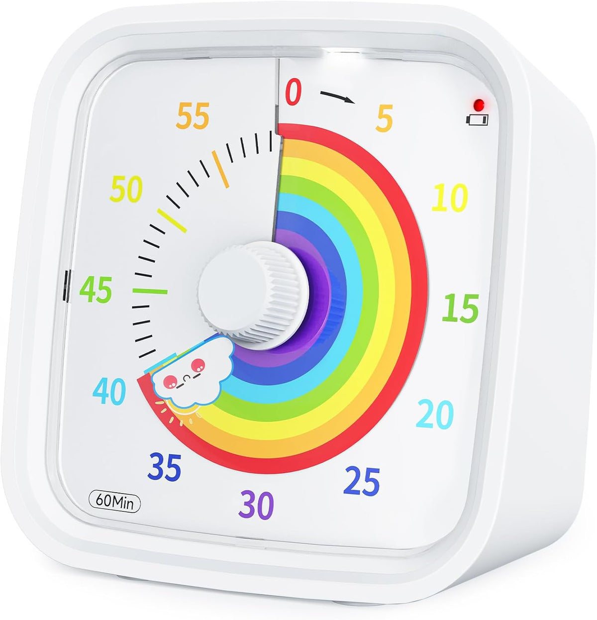 Rainbow Visual Timer for Kids, 60-min Countdown Timer, Blue