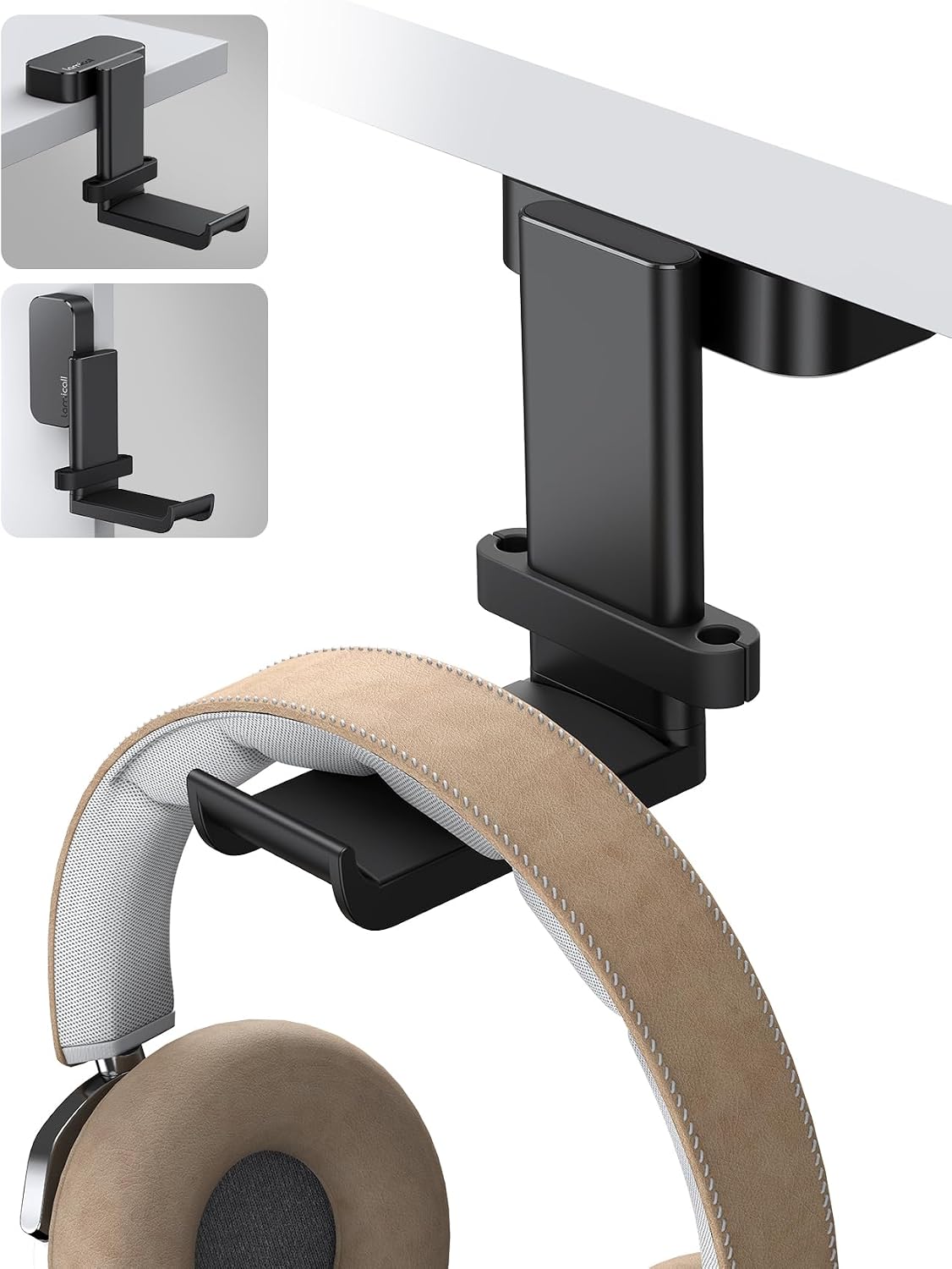 Headphone Stand Adhesive Rotatable Headset Earphone Hanger Hook