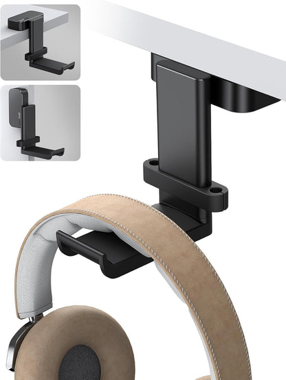 Headphone Stand Adhesive Rotatable Headset Earphone Hanger Hook