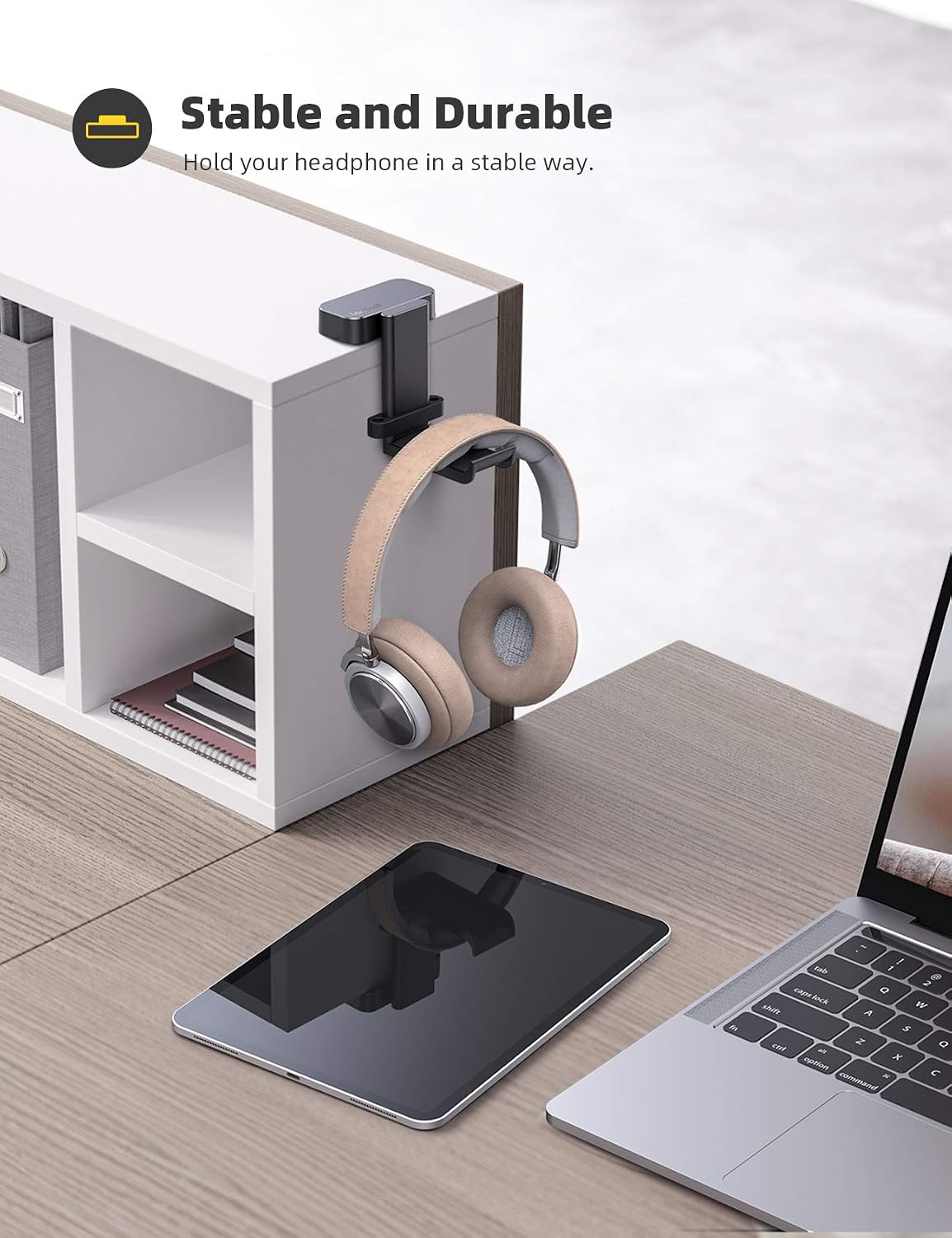 Headphone Stand Adhesive Rotatable Headset Earphone Hanger Hook