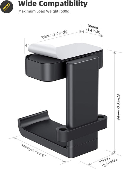 Headphone Stand Adhesive Rotatable Headset Earphone Hanger Hook