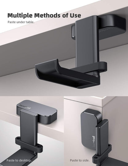 Headphone Stand Adhesive Rotatable Headset Earphone Hanger Hook