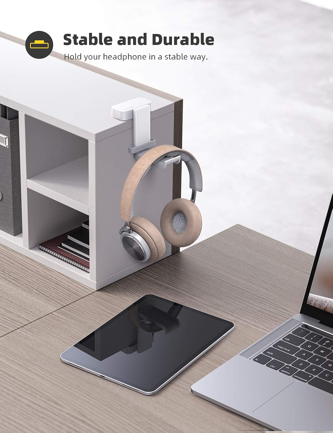 Headphone Stand Adhesive Rotatable Headset Earphone Hanger Hook
