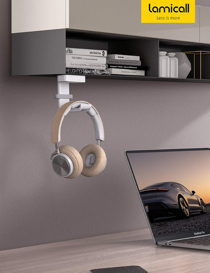 Headphone Stand Adhesive Rotatable Headset Earphone Hanger Hook