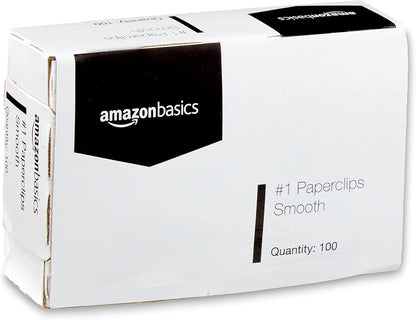 No. 1 Paper Clips, Smooth, 1000 Count (10 Pack of 100), Silver