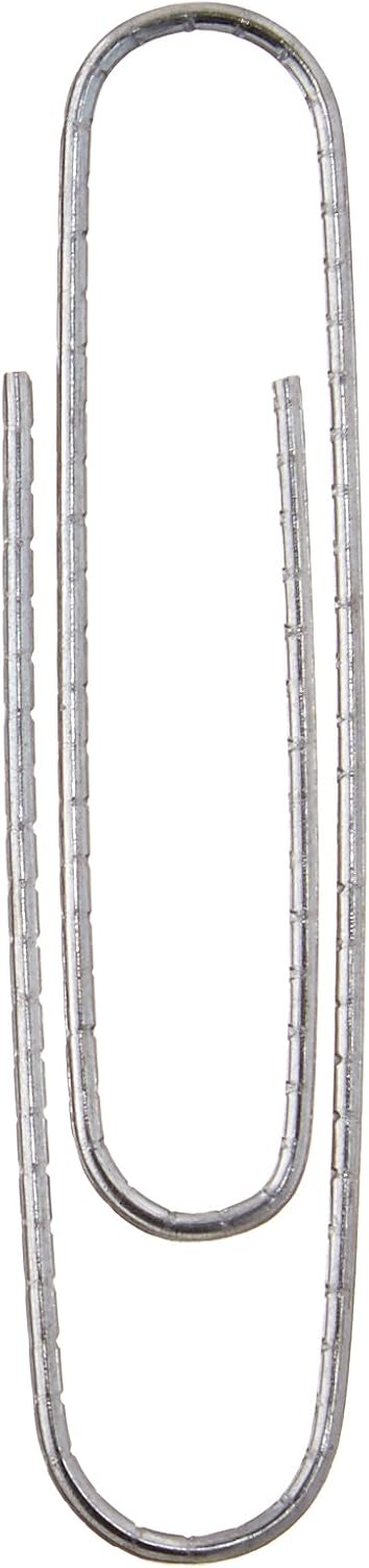 No. 1 Paper Clips, Smooth, 1000 Count (10 Pack of 100), Silver