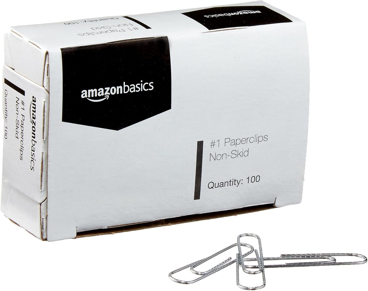 No. 1 Paper Clips, Smooth, 1000 Count (10 Pack of 100), Silver
