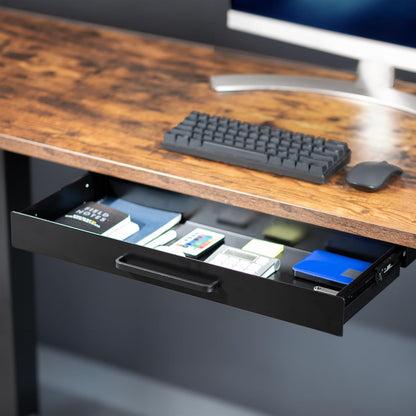 Black 22 x 9 inch Under Desk Storage Drawer, DESK-DR22H-B