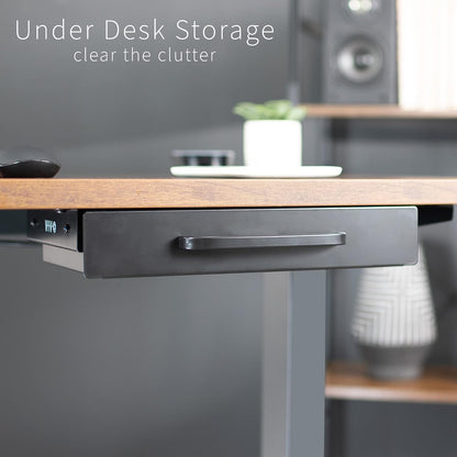 Black 22 x 9 inch Under Desk Storage Drawer, DESK-DR22H-B