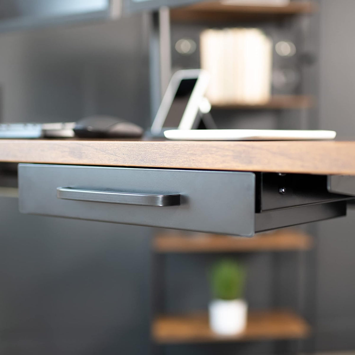 Black 22 x 9 inch Under Desk Storage Drawer, DESK-DR22H-B