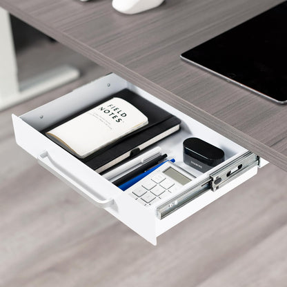 Black 22 x 9 inch Under Desk Storage Drawer, DESK-DR22H-B