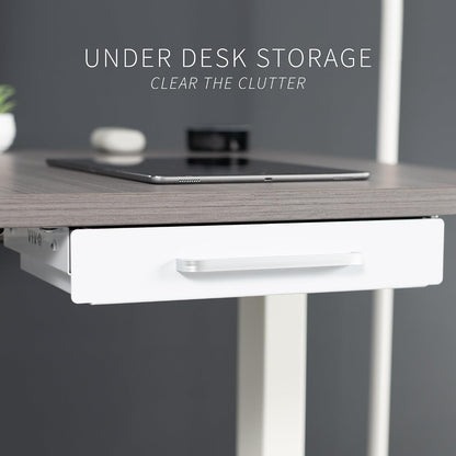 Black 22 x 9 inch Under Desk Storage Drawer, DESK-DR22H-B