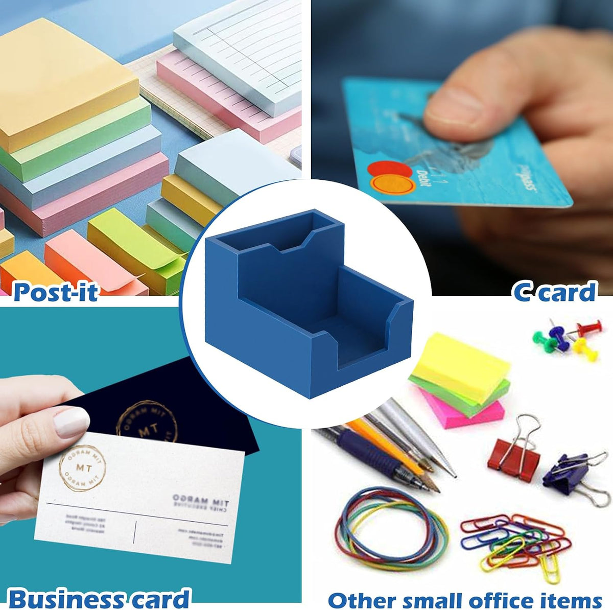 Black Sticky Note Holder, Silicone Memo Holder with Pen or Card Slots, Sticky Note Dispenser, Fits 3x3 Inches Sticky Notes