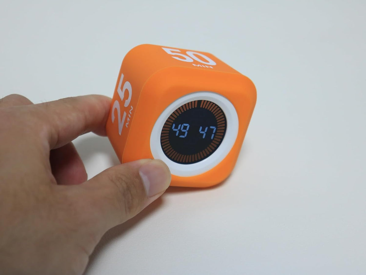 Rotating Cube Countdown Visual Timer 5, 25, 10 50 Minutes Preset
