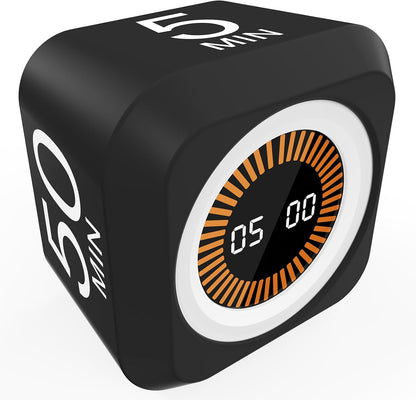 Rotating Cube Countdown Visual Timer 5, 25, 10 50 Minutes Preset