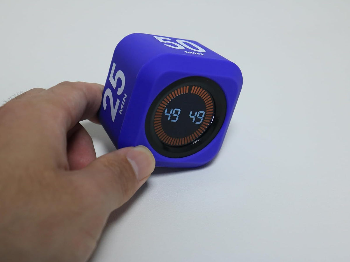 Rotating Cube Countdown Visual Timer 5, 25, 10 50 Minutes Preset