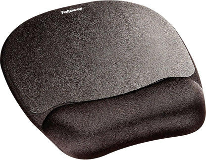 Fellowes Memory Foam Mouse Pad/Wrist Rest- Black (9176501)