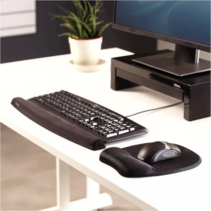 Fellowes Memory Foam Mouse Pad/Wrist Rest- Black (9176501)