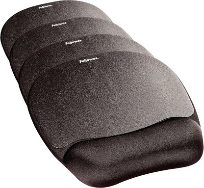 Fellowes Memory Foam Mouse Pad/Wrist Rest- Black (9176501)