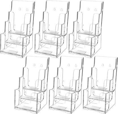4 Tier Brochure Holder, 8.5 x 11, Removable Divider, 1 Pack