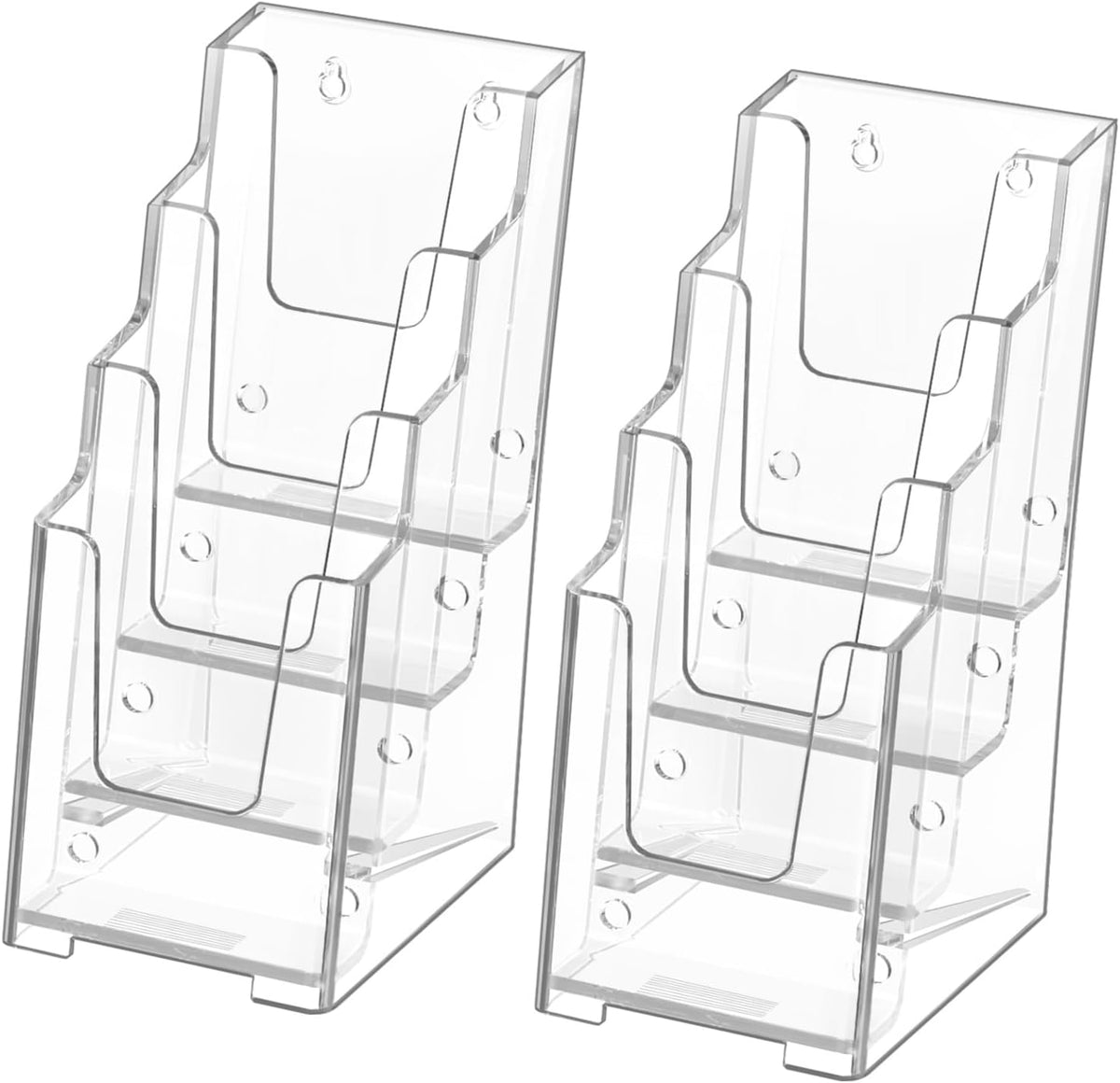4 Tier Brochure Holder, 8.5 x 11, Removable Divider, 1 Pack