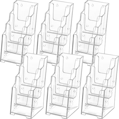 4 Tier Brochure Holder, 8.5 x 11, Removable Divider, 1 Pack