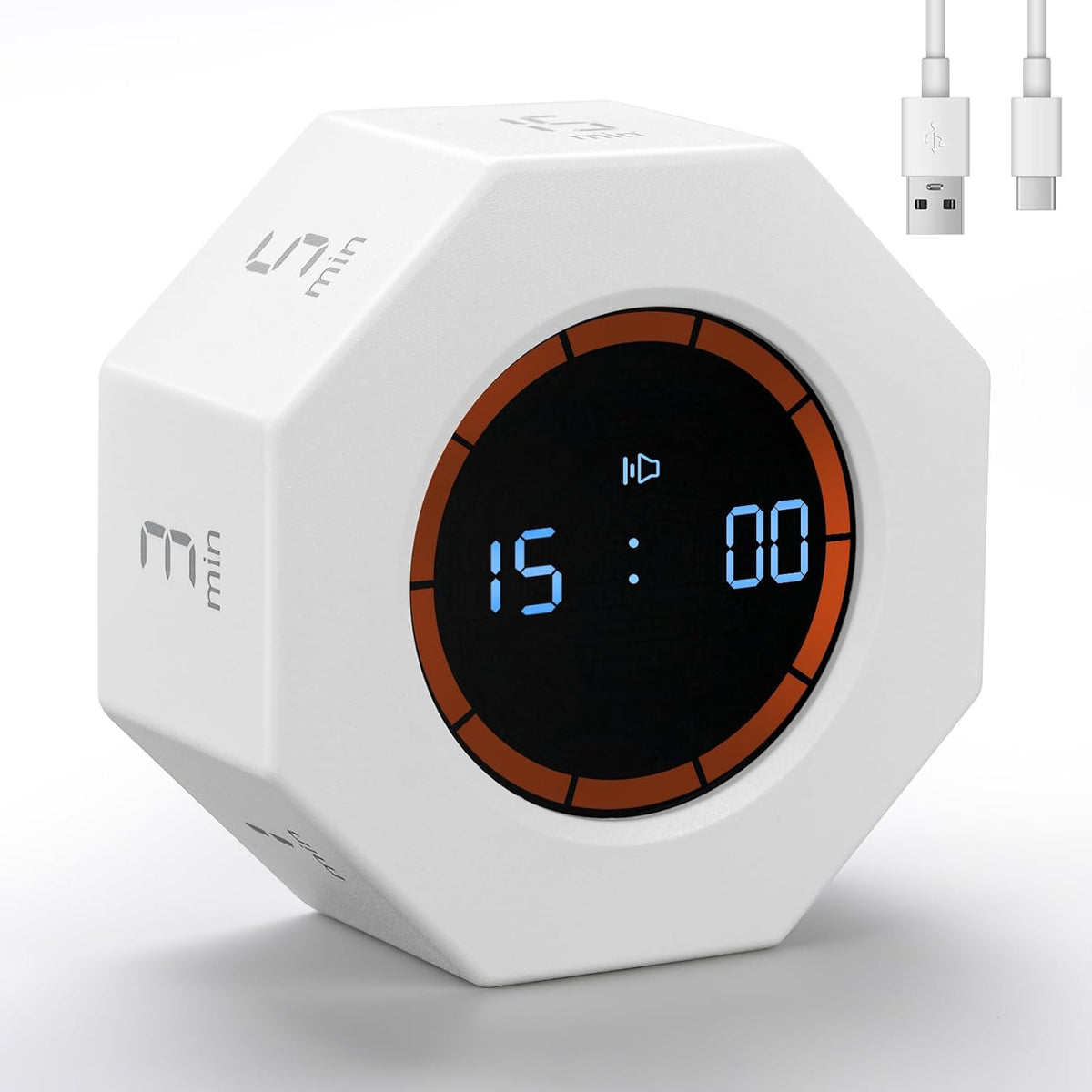 Rechargeable Pomodoro Timer, Small Gravity Timer (Space Gray)