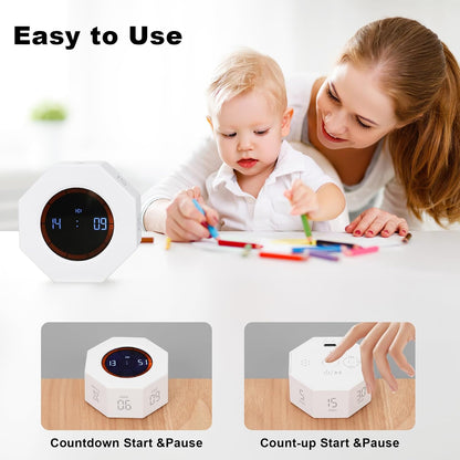 Rechargeable Pomodoro Timer, Small Gravity Timer (Space Gray)