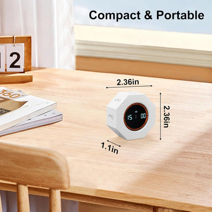 Rechargeable Pomodoro Timer, Small Gravity Timer (Space Gray)