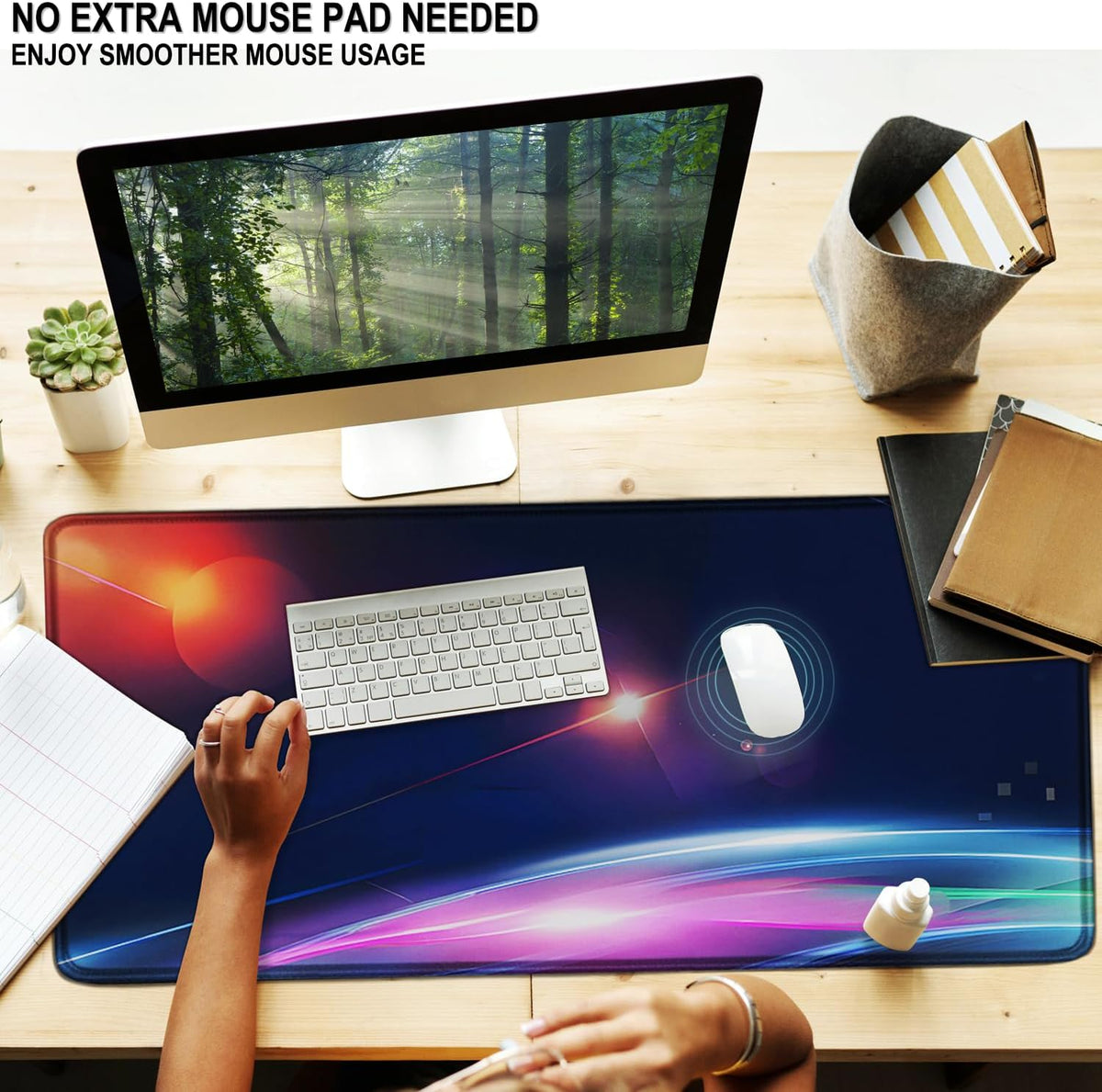 Large Gaming Mouse Pad, 31.5" x15.7" Water Resist Large Extended Desk Mat