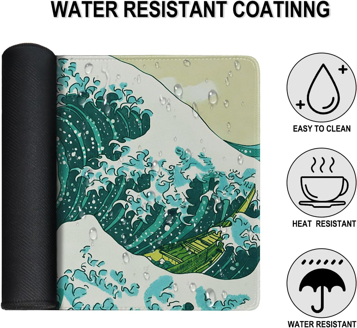 Large Gaming Mouse Pad, 31.5" x15.7" Water Resist Large Extended Desk Mat
