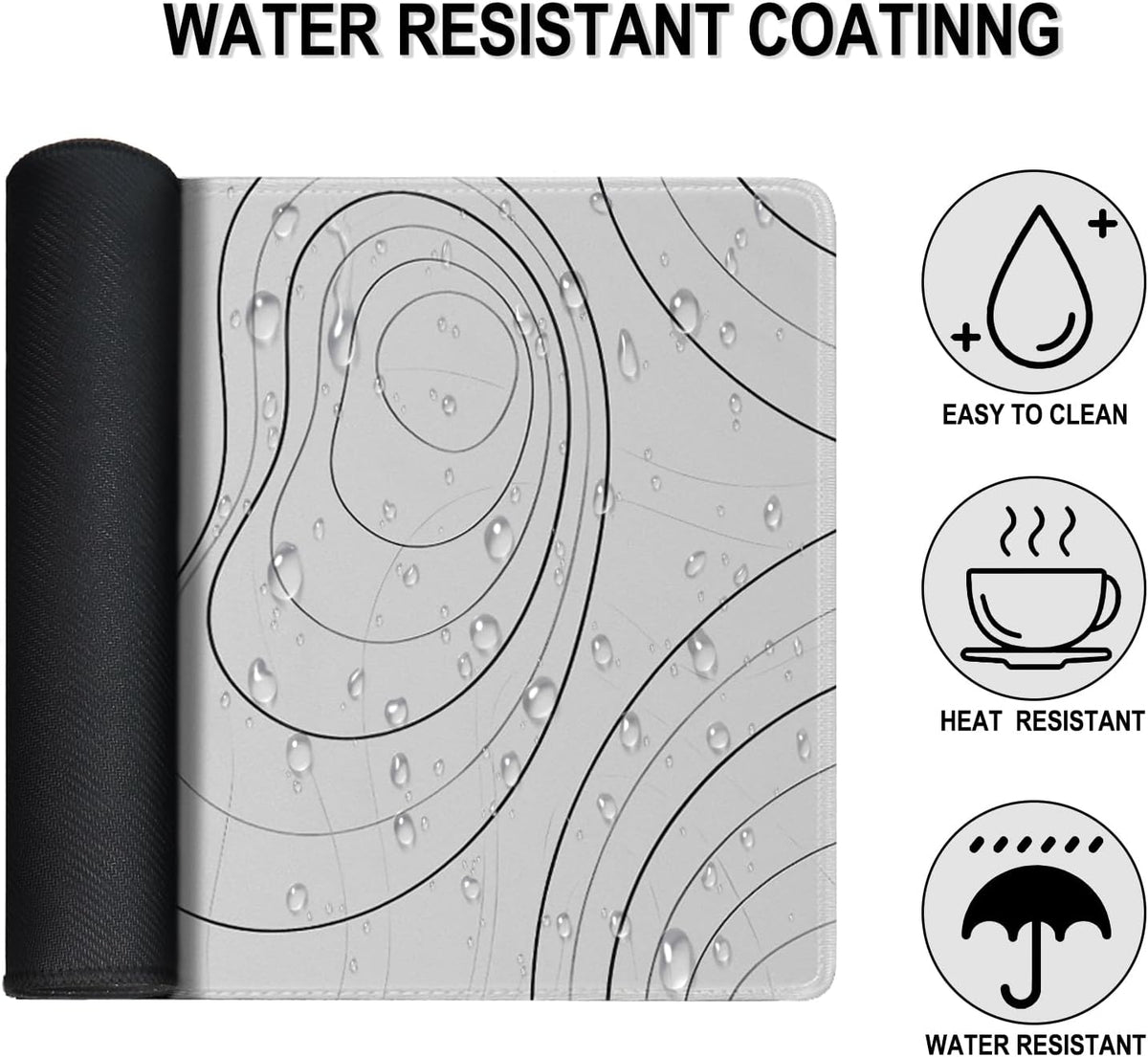 Large Gaming Mouse Pad, 31.5" x15.7" Water Resist Large Extended Desk Mat