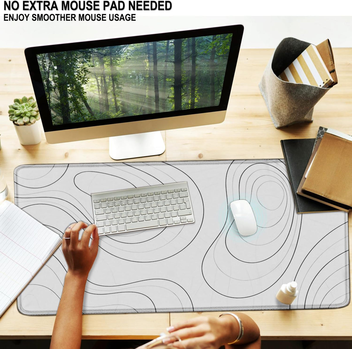 Large Gaming Mouse Pad, 31.5" x15.7" Water Resist Large Extended Desk Mat
