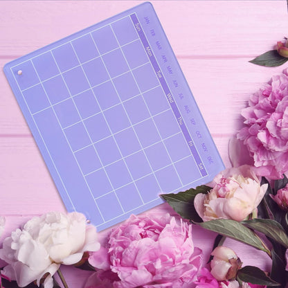 Calendar Dry Erase Board,12"X10",Acrylic Desk Calendar with Stand,Pink Dry Erase Board for Home Office School