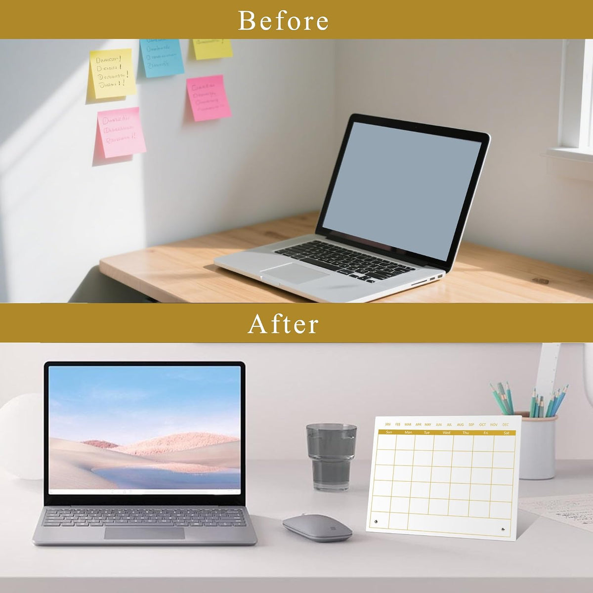 Calendar Dry Erase Board,12"X10",Acrylic Desk Calendar with Stand,Pink Dry Erase Board for Home Office School