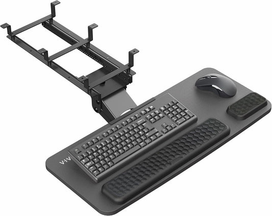 Premium Black Under Desk 27 x 11 in Keyboard Tray, MOUNT-KB27P-B