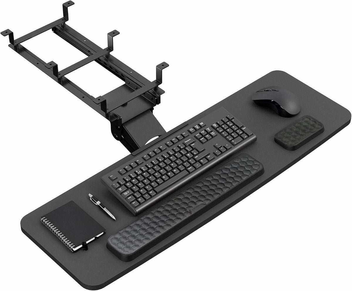 Premium Black Under Desk 27 x 11 in Keyboard Tray, MOUNT-KB27P-B