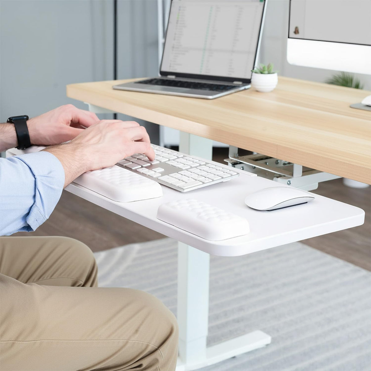 Premium Black Under Desk 27 x 11 in Keyboard Tray, MOUNT-KB27P-B