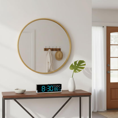 7 Inch LED Digital Alarm Clock, Blue