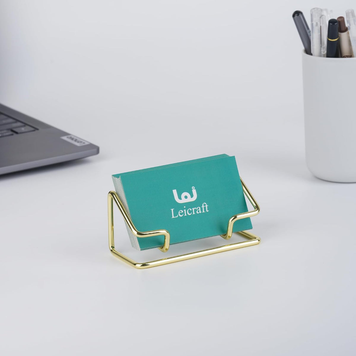 Business Card Holder for Desk, Cute Metal Card Organizers