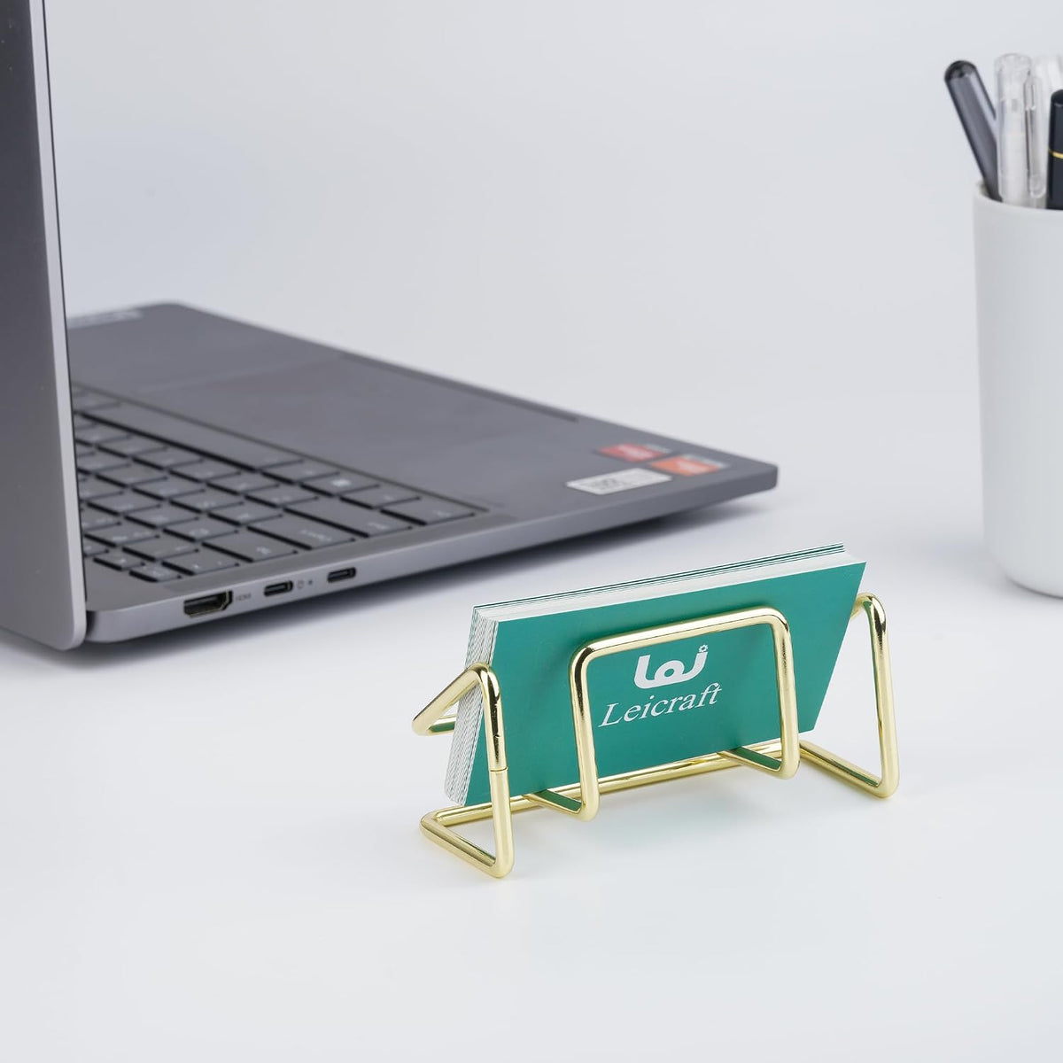 Business Card Holder for Desk, Cute Metal Card Organizers