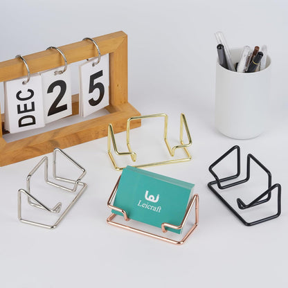 Business Card Holder for Desk, Cute Metal Card Organizers
