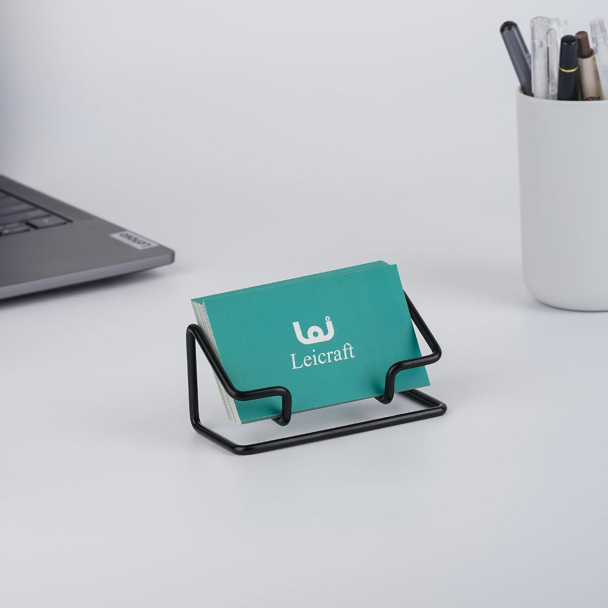 Business Card Holder for Desk, Cute Metal Card Organizers