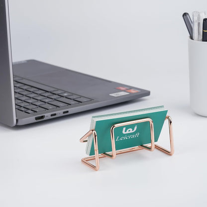Business Card Holder for Desk, Cute Metal Card Organizers