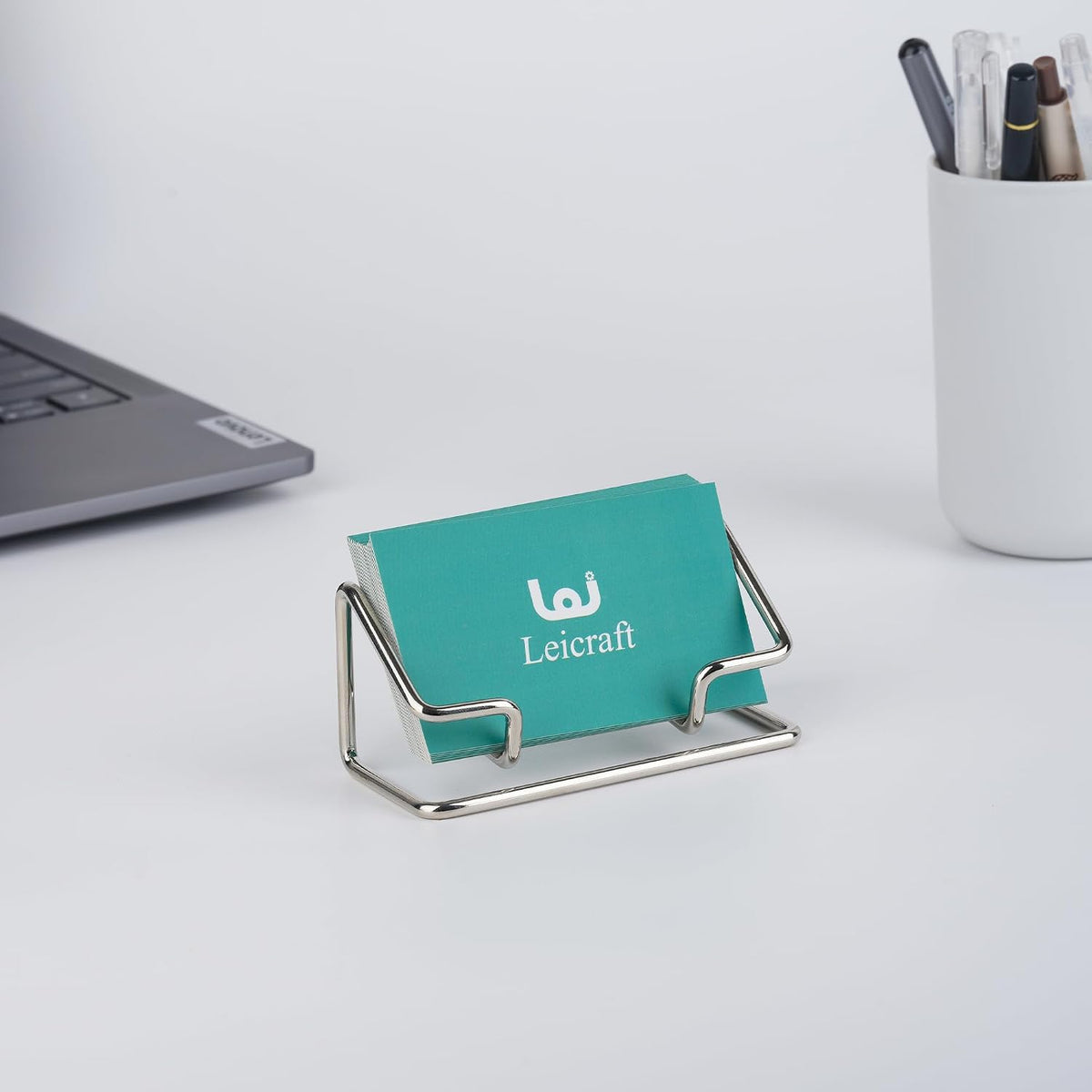 Business Card Holder for Desk, Cute Metal Card Organizers