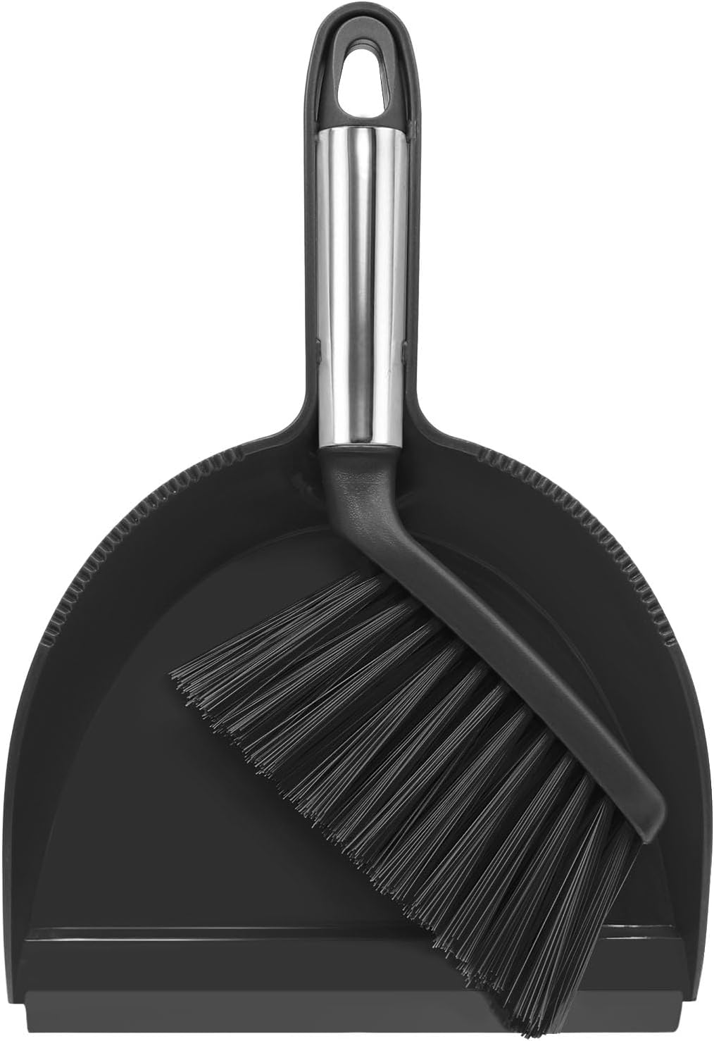 Mini Broom and Dustpan Set, Small Dust Pan and Brush Set, White&Gray