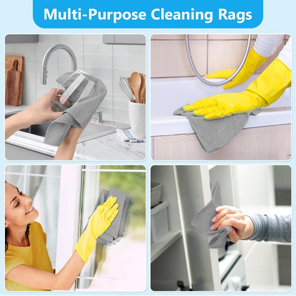 Microfiber Cleaning Cloth 100 Pack, Reusable Paper Towels 11 x 9
