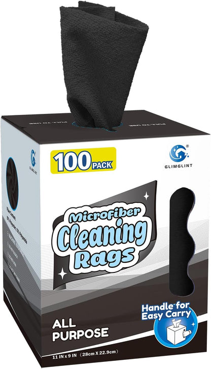 Microfiber Cleaning Cloth 100 Pack, Reusable Paper Towels 11 x 9