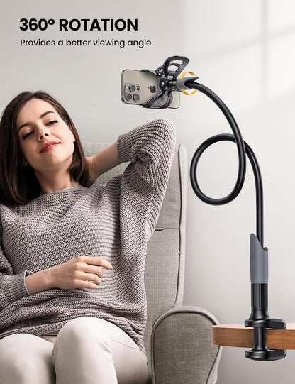 Gooseneck Bed Phone Holder 33.4" Full Adjustable Flexible Arm