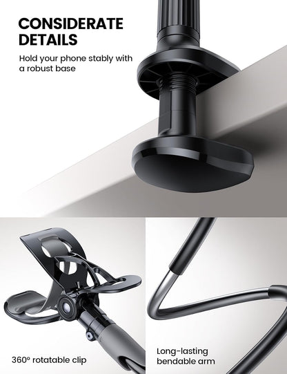 Gooseneck Bed Phone Holder 33.4" Full Adjustable Flexible Arm